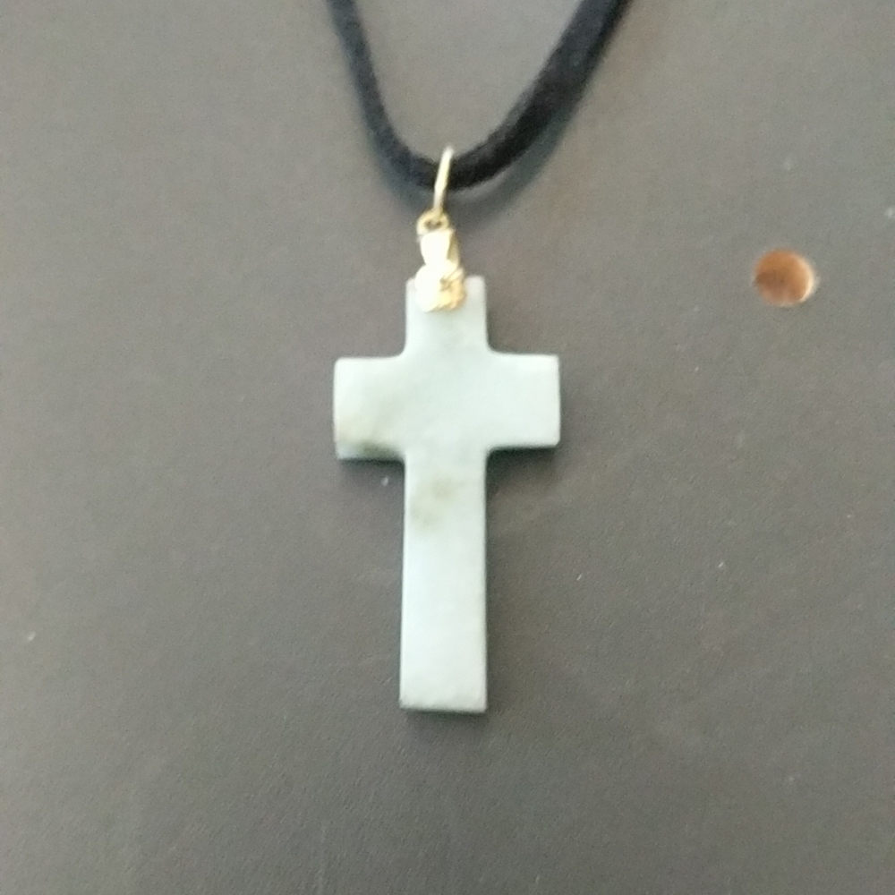 Jade Cross Necklace